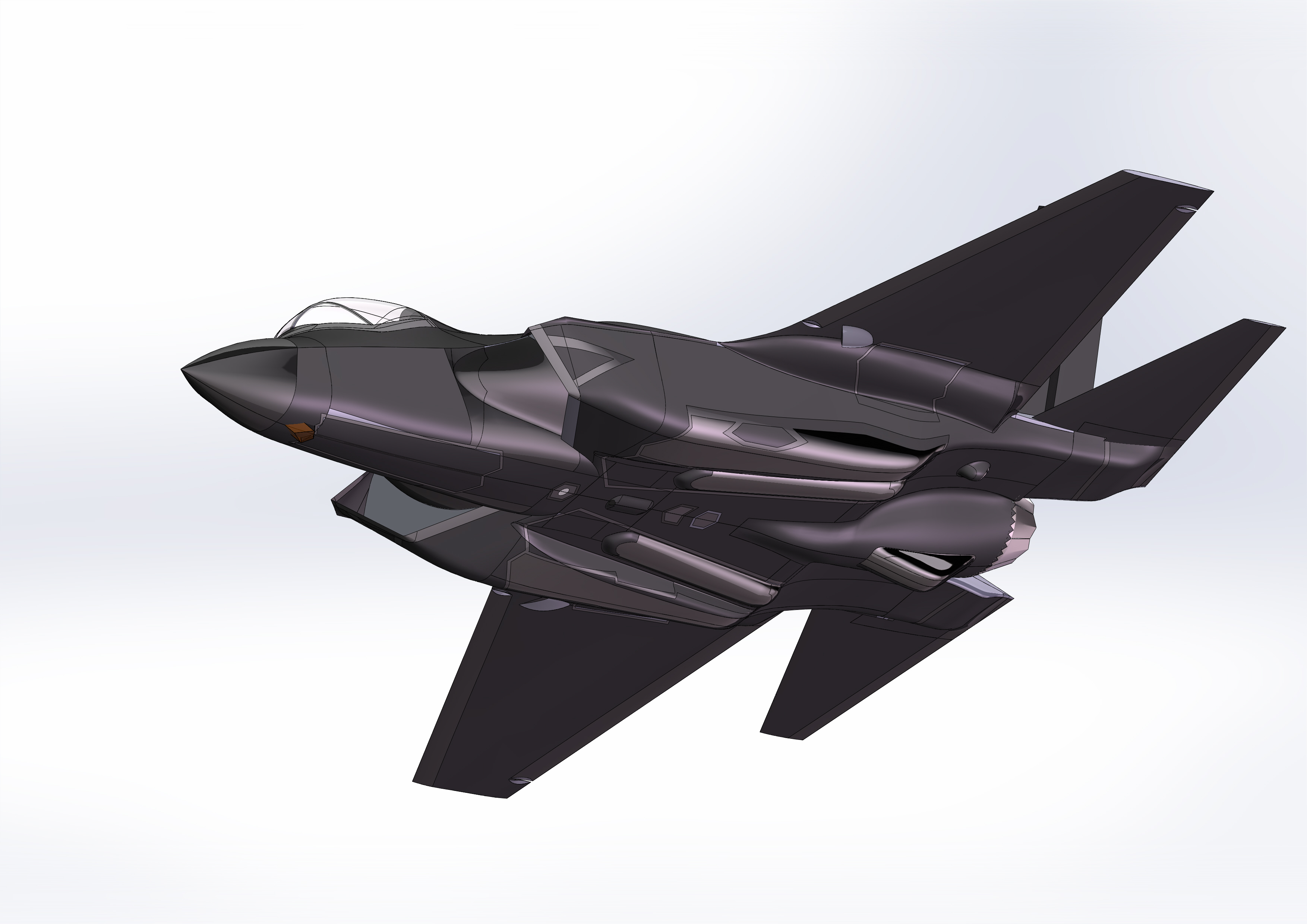 F-35A lightning-ii战斗机模型3D图纸 STEP格式